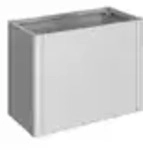 Biohort HochBeet 102 x 53 x 77 cm (Gr. 1x0,5) silber-metallic