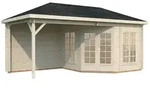 Palmako Pavillon Melanie 6,8+8,3 m2 - 28 mm Transparent tauchimpr&auml;gniert