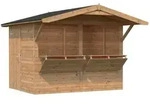 Palmako Marktstand Stella 5,0 m2 - 16 mm Hellbraun tauchimpr&auml;gniert