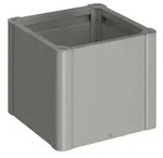 Biohort Pflanzbeet Belvedere B 53 x T 53 cm (Gr. 50) 45 cm (MINI) quarzgrau-metallic