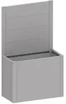 Biohort Sichtschutz f&uuml;r Pflanzbeet Belvedere/Hochbeet - 1 m Seite - silber-metallic