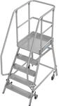 KRAUSE Podestleiter, einseitig begehbar, 5 Stufen
