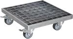 Wagner Pflanzenroller INDUSTRIAL, Tragf&auml;higkeit 200 kg, LxB 290 x 290 mm, silber