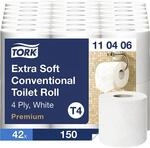 TORK Toilettenpapier, extraweich, 4-lagig, VE 42 Rollen &agrave; 150 Blatt, wei&szlig;