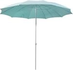 Sonnenschirm, rundes Design, &Oslash; 2800 mm, Gestell wei&szlig;, aqua kaiserkraft