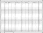 MAUL Plantafel MAULstandard, Jahresplaner, Ansicht 12 Monate, kunststoffbeschichtet,