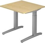 eurokraft pro ANNY - Schreibtisch mit C-Fu&szlig;gestell, h&ouml;henverstellbar 650 - 850 mm,
