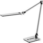 Hansa LED-Tischleuchte WAVE, dimmbar, mit Standfu&szlig;, silber, 450 lm