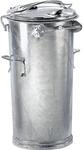System M&uuml;lltonne, Stahl, Volumen 50 l, Hx&Oslash; 670 x 330 mm, feuerverzinkt, ab 5 Stk