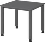 eurokraft pro Schreibtisch, 4-Fu&szlig;-Gestell, Breite 800 mm, graphit / graphit