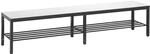 C+P Umkleidebank COMFORT, Sitzfl&auml;che aus HPL, L&auml;nge 1960 mm, wei&szlig;, Schuhrost