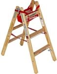 Holz-Stehleiter mit Komfort-Breitsprossen, beidseitig begehbar, 2 x 3 Sprossen