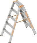 Layher Stufen-Stehleiter, beidseitig begehbar, 2 x 5 Stufen