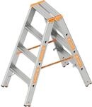 Layher Stufen-Stehleiter, beidseitig begehbar, 2 x 4 Stufen