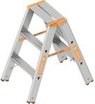 Layher Stufen-Stehleiter, beidseitig begehbar, 2 x 3 Stufen