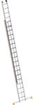 Layher Alu-Seilzugleiter, 2-teilig, ausziehbar, inkl. Traverse, 2 x 18 Sprossen