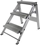 MUNK Alu-Klapptreppe, ohne Sicherheitsb&uuml;gel, 3 Stufen