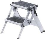 Alu-Klapptreppe, Stufen Alu mit PVC-Belag, ohne Sicherheitsb&uuml;gel, 2 Stufen