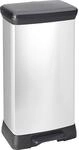 Tretm&uuml;lleimer DECOBIN, eckig, Volumen 50 l, HxBxT 730 x 395 x 292 mm, silber