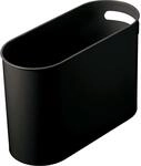 helit Ovaler Papierkorb, Volumen 22 l, BxHxT 180 x 300 x 450 mm, schwarz, VE 4 Stk