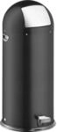 helit Push-Abfalleimer mit Pedal, Volumen 52 l, Hx&Oslash; 890 x 380 mm, schwarz