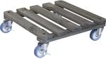 Wagner Pflanzenroller VINTAGE, Tragf&auml;higkeit 150 kg, LxB 400 x 400 mm, gr&uuml;ngrau
