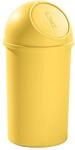 helit Push-Abfallbeh&auml;lter, aus Polypropylen, gelb, Volumen 25 l, VE 3 Stk