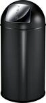 EKO Push-M&uuml;lleimer, Stahl, Volumen 40 l, Hx&Oslash; 740 x 350 mm, schwarz, matt