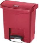 Rubbermaid Treteimer SLIM JIM&reg;, aus Polyethylen, 15 l, rot