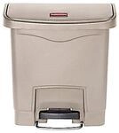 Rubbermaid Treteimer SLIM JIM&reg;, aus Polyethylen, 15 l, beige