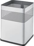 helit Papierkorb, quadratisch, Volumen 18 l, BxHxT 240 x 325 x 240 mm, mittelgrau, VE
