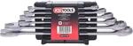KS Tools Edelstahl-Ringmaulschl&uuml;ssel-Satz, 15&deg; Gabelstellung, 6 Teile