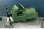 Parallel-Schraubstock LEINEN JUNIOR, Vollgrauguss, gr&uuml;n, Backenbreite 150 mm