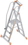 Layher Alu-Podestleiter, einseitig begehbar, klappbar, 4 Stufen