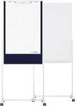 magnetoplan Universal-Board, Tafelformat 750 x 1200 mm, Whiteboard / Filz blau