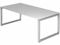 Schreibtisch mit Gestell aus Vierkant-Stahlrohr eurokraft pro