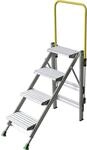 Klapptreppe aus Leichtmetall, mit Sicherheitsb&uuml;gel, 4 Stufen kaiserkraft