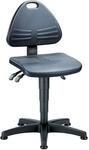 bimos Arbeitsdrehstuhl, gepolstert mit PU-Schaum, mit Bodengleitern,