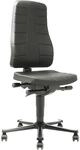 bimos Arbeitsdrehstuhl All-in-One, mit Rollen, PU-Schaum, schwarz