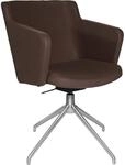 Topstar Besuchersessel SFH, 3D-Sitzgelenk und Aluminium-Fu&szlig;kreuz, braun
