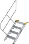 MUNK Industrietreppe, Alu-Stufen, Stufenbreite 600 mm, 4 Stufen