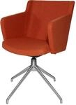 Topstar Besuchersessel SFH, 3D-Sitzgelenk und Aluminium-Fu&szlig;kreuz, orange