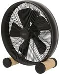 Design-Bodenventilator mit Holzf&uuml;&szlig;en, HxBxT 480 x 460 x 190 mm, schwarz kaiserkraft