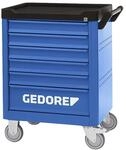 GEDORE Werkzeugwagen workster, 6 Schubladen, mit 172-teiligem Sortiment, HxBxT 900 x