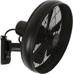 Wandventilator mit Fernbedienung, HxBxT 460 x 460 x 350 mm, schwarz kaiserkraft