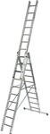KRAUSE Profi-Vielzweckleiter STABILO + S, 3-teilig, Stufen/Sprossen-Kombination, 3 x
