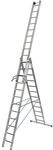 KRAUSE Profi-Vielzweckleiter STABILO + S, 3-teilig, Stufen/Sprossen-Kombination, 3 x