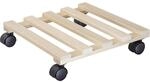 Wagner Pflanzenroller Buche PALETTI, Tragf&auml;higkeit 100 kg, natur, LxB 340 x 340 mm,