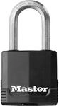 Masterlock Vorh&auml;ngeschloss, Stahl, mit Rostschutzabdeckung, VE 4 Stk, schwarz