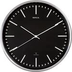 MAUL Wanduhr MAULfly, Aluminium geb&uuml;rstet, &Oslash; 305 mm, Funkuhrwerk, schwarz